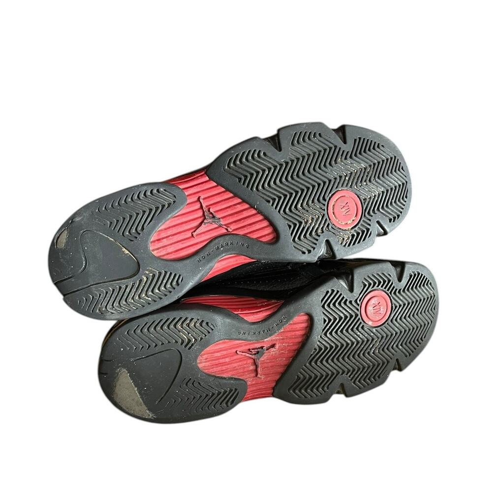 Nike Air Jordan 14 Retro "Last Shot" Basketball Sneakers Size 6Y Black Red BRED - Picture 5 of 6